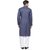 RG Designers Grey Purple Full Sleeve Cotton Kurta And Pyjama Set for Men