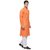 RG Designers Orange Full Sleeve Cotton Kurta And Pyjama Set for Men