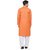RG Designers Orange Full Sleeve Cotton Kurta And Pyjama Set for Men