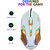 ADCOM LED Back Light 6 Button Wired 6D USB Gaming Mouse,Durable ABS Body for Gamer,(White)
