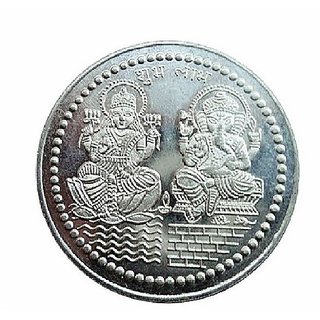                       Laxmi  Ganesh silver coin 10gm natural  original silver coin by CEYLONMINE                                              