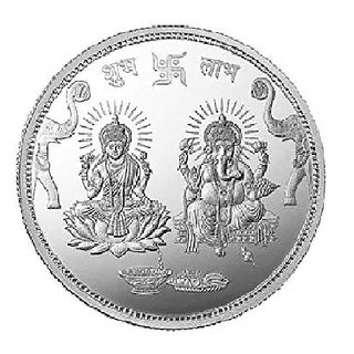                       silver coin 10gm laxmi ganesh coin for diwali pujan by CEYLONMINE                                              