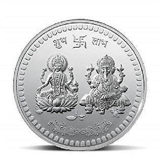 Laxmi  Ganesh silver coin 10gm natural  original silver coin by CEYLONMINE