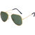 Ivonne Uv Protected Aviator Glass Green Sunglasses