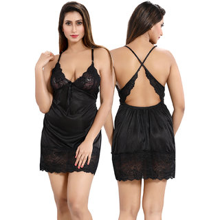 black short night dress