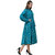 SILK ROUTE London Teal Gathered Waist Midi Dress For Women Height 5'4 inch