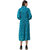 SILK ROUTE London Teal Gathered Waist Midi Dress For Women Height 5'4 inch
