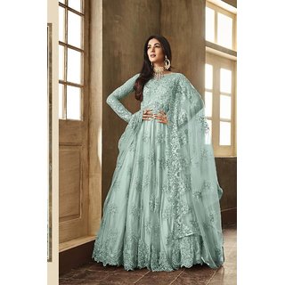 Polly Trends Women s Semi Stitched Party Wear Lehenga Gown Dress Latest Design