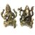 G-MART India Hindu Lord Ganesha Lakshmi Idol Brass Pair of Laxmi Ganesh Statue Blessing God Goddess Figurine Home 100