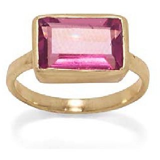                       Original Ruby Stone 5.25 Ratti  Ring Original  Natural Manik/Chunni Gold Plated Ring Adjustable Ring For Unisex By CEYLONMINE                                              
