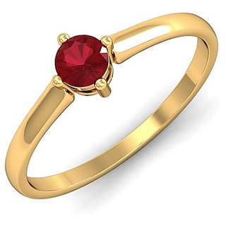                       CEYLONMINE- Ruby Stylish Ring 5.25 Ratti Manik Gold Plated Designer Ring For Unisex                                              