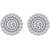 92.5 Sterling Silver Well Heeled Wheels Round Stud Earrings for Women and Girls