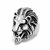 Nawani Stainless Steel Roaring Lion Head Unique Design Ring for Men and Boys, Size Free.