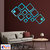 Look Decor-12 Square-(Blue-Pack of 12)-3D Acrylic Mirror Wall Stickers Decoration for Home Wall Office Wall Stylish and Latest Product Code Number 7
