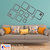 Look Decor-12 Square-(Grey-Pack of 12)-3D Acrylic Mirror Wall Stickers Decoration for Home Wall Office Wall Stylish and Latest Product Code Number 10