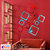 Look Decor-12 Square-(Blue Red-Pack of 12)-3D Acrylic Mirror Wall Stickers Decoration for Home Wall Office Wall Stylish and Latest Product Code Number 17