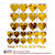 Look Decor-12 Large 12 Small Heart-(Golden-Pack of 24)-3D Acrylic Mirror Wall Stickers Decoration for Home Wall Office Wall Stylish and Latest Product Code Number 677