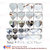 Look Decor-12 Large 12 Small Heart-(Silver-Pack of 24)-3D Acrylic Mirror Wall Stickers Decoration for Home Wall Office Wall Stylish and Latest Product Code Number 680