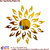 Look Decor-Sun Flame-(Golden-Pack of 25)-3D Acrylic Mirror Wall Stickers Decoration for Home Wall Office Wall Stylish and Latest Product Code Number 398