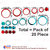 Look Decor-20 Ring And Dots-(Red Blue-Pack of 20)-3D Acrylic Mirror Wall Stickers Decoration for Home Wall Office Wall Stylish and Latest Product Code Number 927