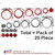 Look Decor-20 Ring And Dots-(Red Grey-Pack of 20)-3D Acrylic Mirror Wall Stickers Decoration for Home Wall Office Wall Stylish and Latest Product Code Number 933