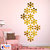 Look Decor-12 Blooming Flowers-(Golden-Pack of 12)-3D Acrylic Mirror Wall Stickers Decoration for Home Wall Office Wall Stylish and Latest Product Code Number 1331