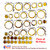Look Decor-40 Ring And Dots-(Golden-Pack of 40)-3D Acrylic Mirror Wall Stickers Decoration for Home Wall Office Wall Stylish and Latest Product Code Number 970
