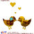 Look Decor-2 Loving Birds 3 Heart-(Golden-Pack of 5)-3D Acrylic Mirror Wall Stickers Decoration for Home Wall Office Wall Stylish and Latest Product Code Number 1387