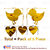 Look Decor-2 Loving Birds 3 Heart-(Golden-Pack of 5)-3D Acrylic Mirror Wall Stickers Decoration for Home Wall Office Wall Stylish and Latest Product Code Number 1387