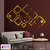 Look Decor-12 Square-(Golden-Pack of 12)-3D Acrylic Mirror Wall Stickers Decoration for Home Wall Office Wall Stylish and Latest Product Code Number 852