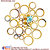 Look Decor-40 Ring And Dots-(Golden-Pack of 40)-3D Acrylic Mirror Wall Stickers Decoration for Home Wall Office Wall Stylish and Latest Product Code Number 972