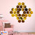 Look Decor-28 Hexagon-(Golden-Pack of 28)-3D Acrylic Mirror Wall Stickers Decoration for Home Wall Office Wall Stylish and Latest Product Code Number 1104
