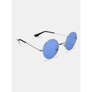 Adam Jones Unisex Blue Gradient Round UV Protected Full Rim Round Sunglasses