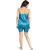Be You Teal Blue Solid Lace Satin Women Nightwear Set (1 Robe, 1 Nighty, 1 Lingerie Set, 1 NightSuit) (Free Size)
