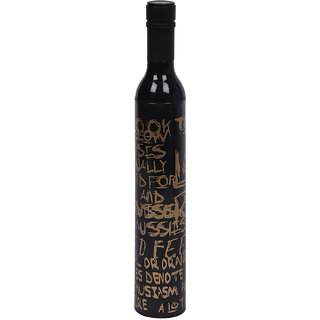 Home Story Fashionable Wine Bottle Black 110 cm Travel Umbrella