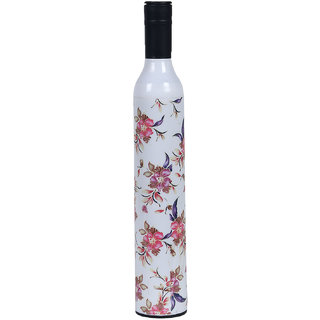 Home Story Fashionable Wine Bottle White Cover 110 cm Travel Umbrella