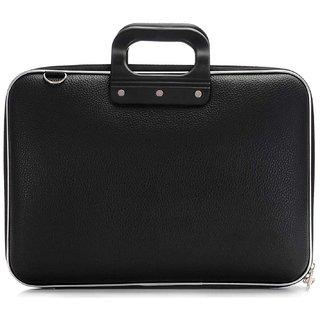 Home Story Stylish Hard Shell Briefcase Black Laptop Bag with Strap for 14 inch Laptop