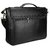 Home Story Stylish Leatherette Everyday Office Laptop Bag 15.6, Adjustable Strap and 5 Compartments, Metal Black Color