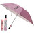 Home Story Fashionable Wine Bottle Pink 110 cm Travel Umbrella