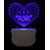 Gojeeva Love Heart 3D illusion Night Lamp is Extremely cool and 3D illusion DesignWith 7 color changing effect suitable for Rooms,kicthen,Lobby etc