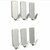 REGAL Rectangular Shape Small Stainless Steel Adhesive Hooks Wall Hooks Cloth Hooks - Load Capacity Upto 1.5 KG (Set of
