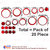 Look Decor-20 Ring And Dots-(Red-Pack of 20)-3D Acrylic Mirror Wall Stickers Decoration for Home Wall Office Wall Stylish and Latest Product Code Number 64