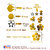 Look Decor-8 Flowers-(Golden-Pack of 8)-3D Acrylic Mirror Wall Stickers Decoration for Home Wall Office Wall Stylish and Latest Product Code Number 797