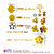 Look Decor-8 Flowers-(Golden-Pack of 8)-3D Acrylic Mirror Wall Stickers Decoration for Home Wall Office Wall Stylish and Latest Product Code Number 800