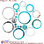 Look Decor-20 Ring And Dots-(Blue Silver-Pack of 20)-3D Acrylic Mirror Wall Stickers Decoration for Home Wall Office Wall Stylish and Latest Product Code Number 77
