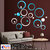 Look Decor-20 Ring And Dots-(Blue Silver-Pack of 20)-3D Acrylic Mirror Wall Stickers Decoration for Home Wall Office Wall Stylish and Latest Product Code Number 77