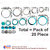 Look Decor-20 Ring And Dots-(Blue Silver-Pack of 20)-3D Acrylic Mirror Wall Stickers Decoration for Home Wall Office Wall Stylish and Latest Product Code Number 77