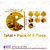 Look Decor-1 Virus 7 Dot-(Golden-Pack of 8)-3D Acrylic Mirror Wall Stickers Decoration for Home Wall Office Wall Stylish and Latest Product Code Number 438