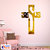 Look Decor-Jesus Cross-(Golden-Pack of 1)-3D Acrylic Mirror Wall Stickers Decoration for Home Wall Office Wall Stylish and Latest Product Code Number 520