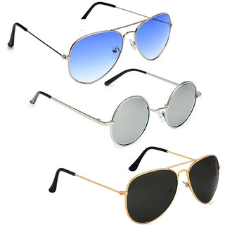 Vitoria Stylish & Fashionable Sunglasses With Box For Men Women Boys & Girls  (Pack Of 3)